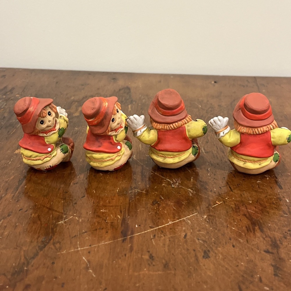 Vintage Lefton 4 Scarecrow Candle Huggers Japan EUC, Fall, Halloween Decor - Picture 6 of 10